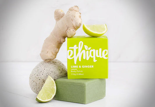 Ethique Exfoliating Lime & Ginger Solid Body Scrub Bar