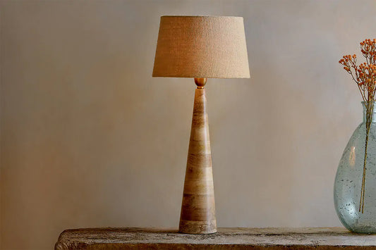 Nkuku Chameli Mango Wood Table Lamp